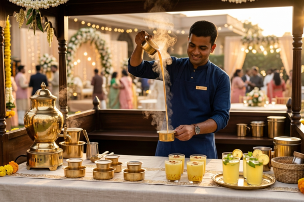 event beverage catering India - Hot Cups filter coffee and tea service setup