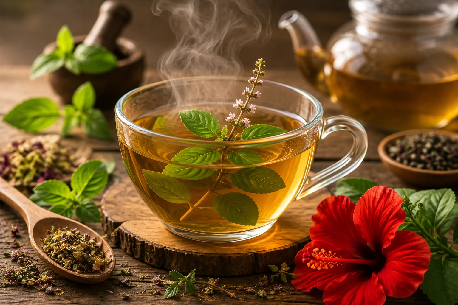 Herbal tea trends in India — cup of tulsi herbal tea