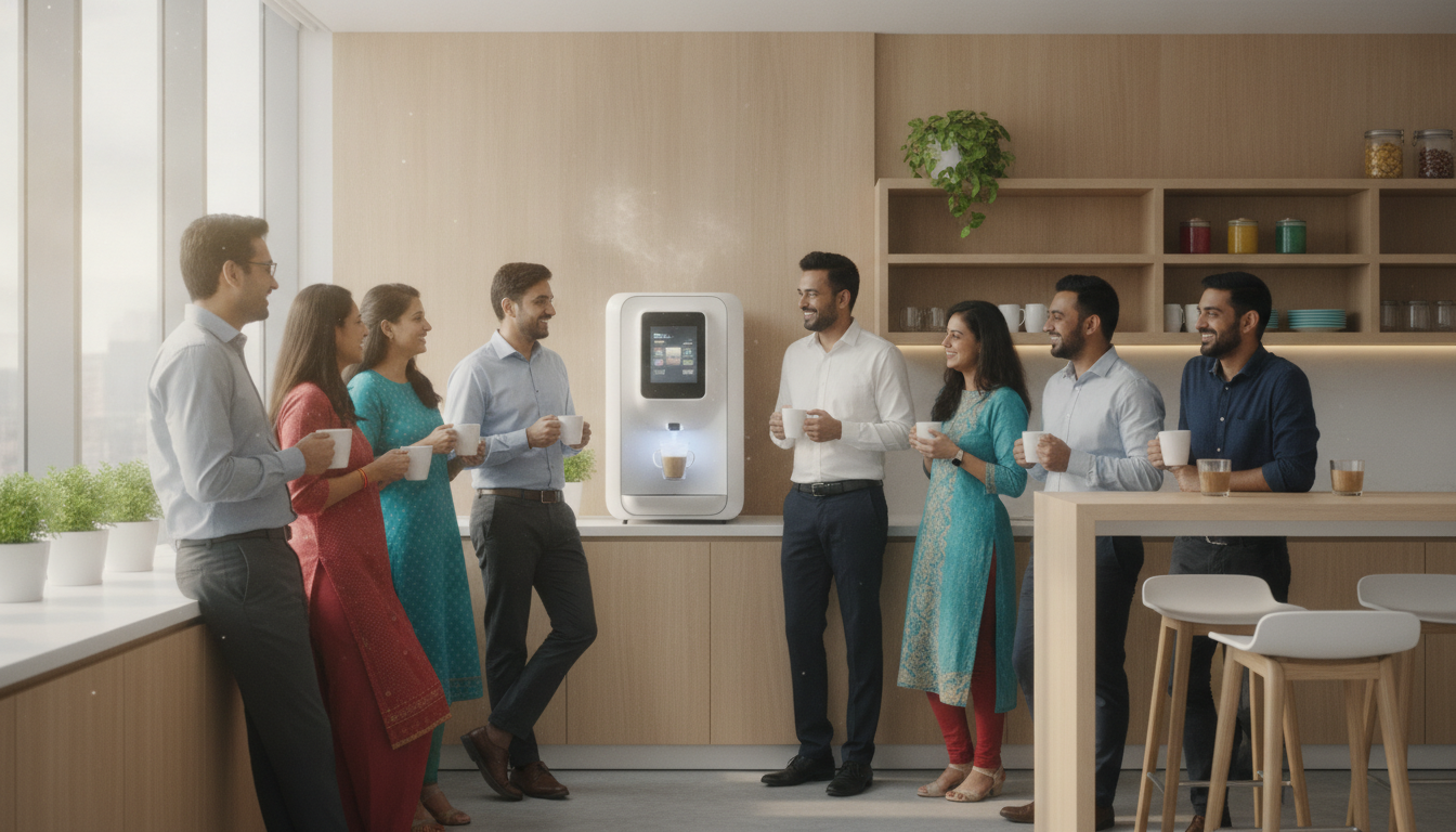 smart office beverage vending in India — Hot Cups machine